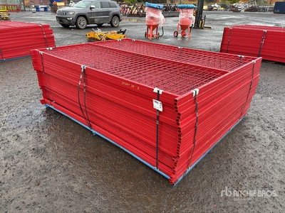 Quantity of (30) 2025 Canex 8 ft x 6 ft Powder Coated Temporary Site Fence (Unused)