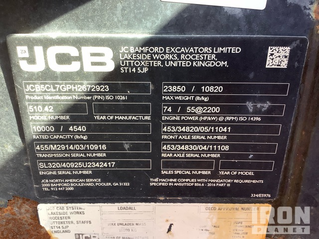 MANIPULADOR 2017 JCB