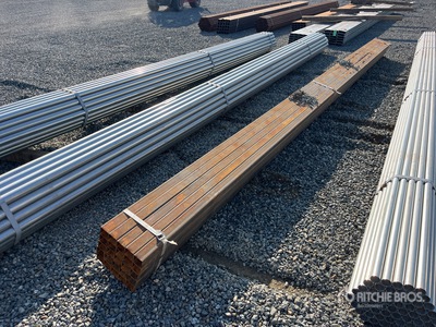 Quantity of (25) 2 1/4 in Square Blk Schedule 10 x 21 ft Steel Pijp (Unused)