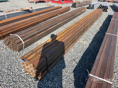 Quantity of (16) 3 5/8 in Square Blk Schedule 10 x 21 ft Steel Pijp (Unused)