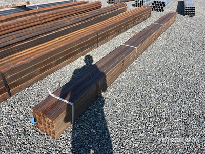 Quantity of (25) 2 1/4 in Square Blk Schedule 10 x 21 ft Steel Pijp (Unused)