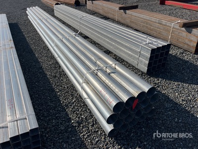 Quantity of (18) 5 in OD x 24 ft Galvanized 12 Gauge Pijp (Unused)