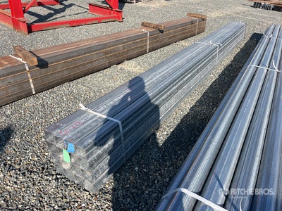 Quantity of (16) 4 in OD x 20 ft Galvanized 11 Gauge Pijp (Unused)