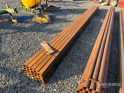 Quantity of (20) 2 in x 3 in Rectangle Blk x 20 ft 11 Gauge Steel Tubo (Unused)