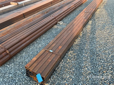 Quantity of (20) 2 in x 3 in Rectangle Blk x 20 ft 11 Gauge Steel Pijp (Unused)