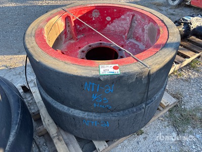 Quantity of (2) Taylor 350-400 Solid Steer Tires