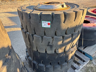 Quantity of (4) Taylor 350-400 Solid Skid Steer Tires