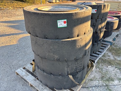 Quantity of (4) Taylor 350-400 Solid Skid Steer Tires