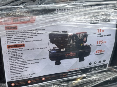2025 Landhero LDH-GAC40Y Skid-Mounted 40 gal Air Compressor (Unused)