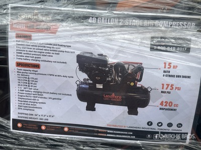2025 Landhero LDH-GAC40Y 40 gal Air Compressor (Unused)