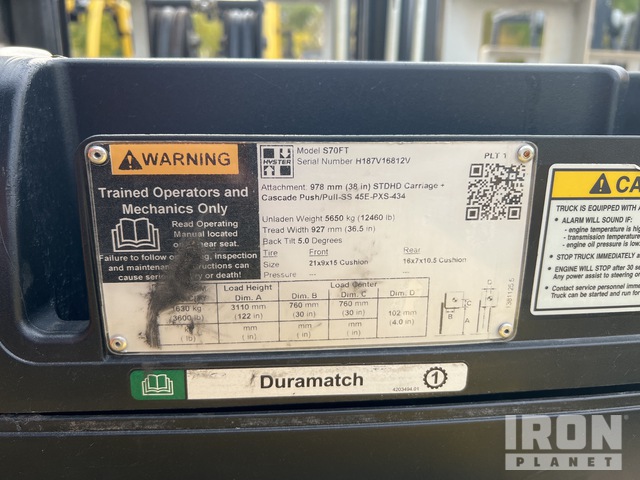 MONTACARGAS 2021 HYSTER S70FT