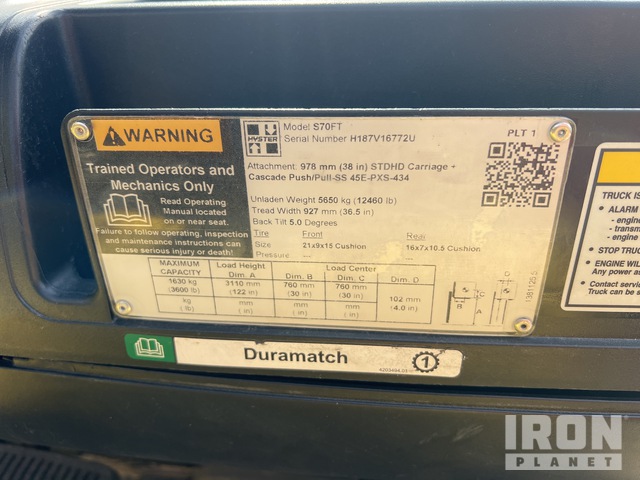 MONTACARGAS 2021 HYSTER S70FT