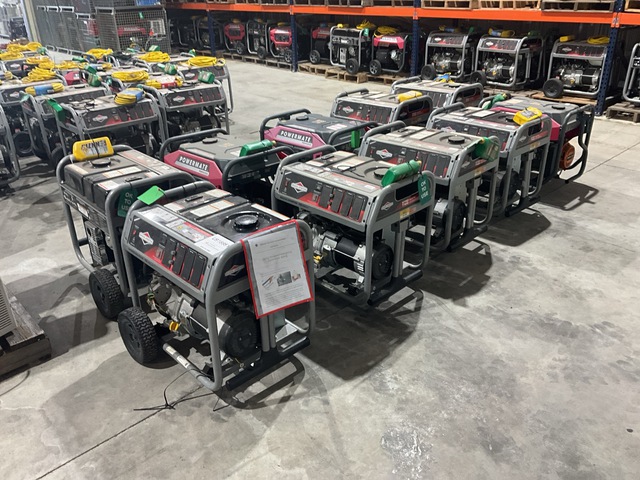 Quantity of (10) Briggs 7.5 kW Portable Generator Set