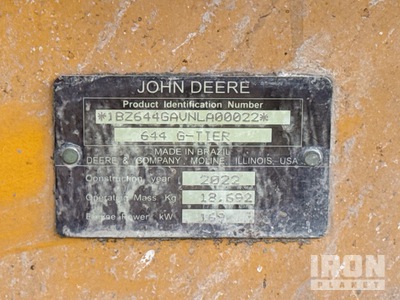 2022 John Deere 644G Radlader