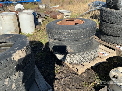 Quantity of (3) 11R22.5 Misc Truck Tires Tires