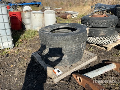 Quantity of (3) 11R24.5 Bridgestone Tires Tires