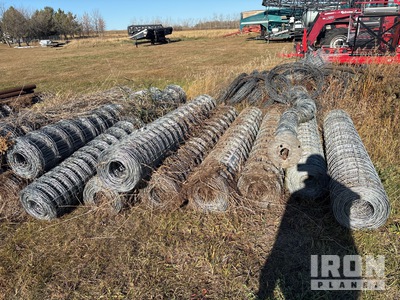 Quantity of (9) Rolls of 8 ft Wire Fence