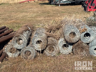 Quantity of (8) Rolls of 8 ft Wire Fence