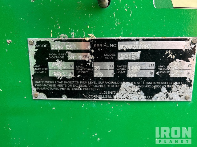 ELEVADOR TIJERA 2016 JLG 2646ES