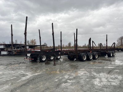 2000 Aspen 38 ft Tri/A Super B-Train Short Wood Log Trailer