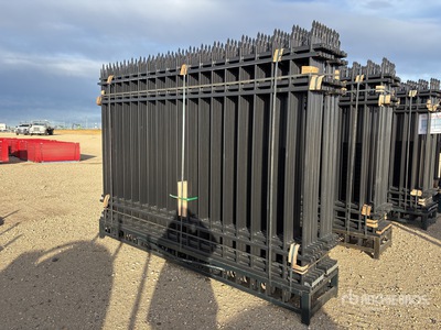Quantity of (20) Canex 10 ft x 7 ft Powder Coated Wrought Iron Bauzaun (Unused)