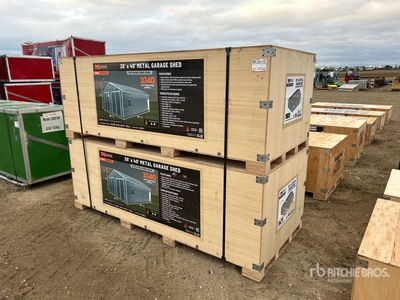 TMG MS2640 26 ft x 40 ft Metal Garage Shed (Unused)
