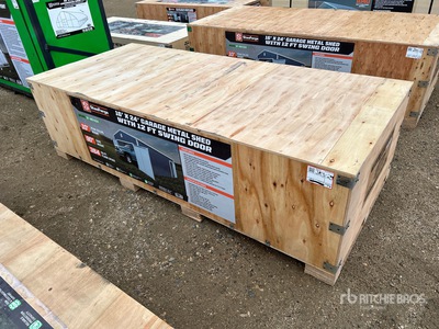 StanForge MS1624 16 ft x 24 ft Metal Garage Shed (Unused)