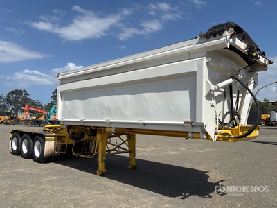 2012 Roadwest 5.2 m Tri/A B-Double Lead Side Dump Trailer