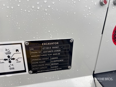 2025 BTTL BTTL15 Mini Excavadora (Unused)