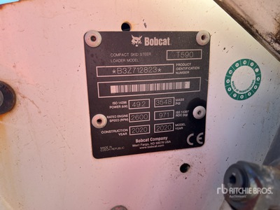 2020 Bobcat T590 Chargeuse Compacte Sur Chenilles Compact Track Loader