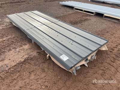 Quantity of 8 ft Black Metal Roofing Sheets (Unused)