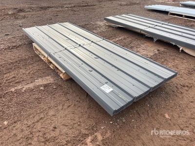 Quantity of 8 ft Black Metal Roofing Sheets (Unused)