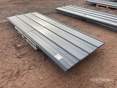 Quantity of 8 ft Black Metal Roofing Sheets (Unused)
