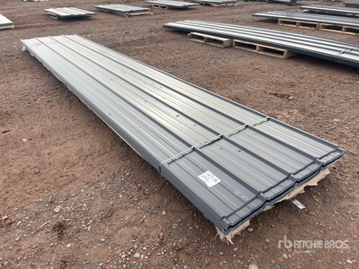 Quantity of 16 ft Black Steel Roofing Sheets (Unused)