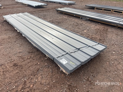 Quantity of 12 ft Black Metal Roofing Sheets (Unused)