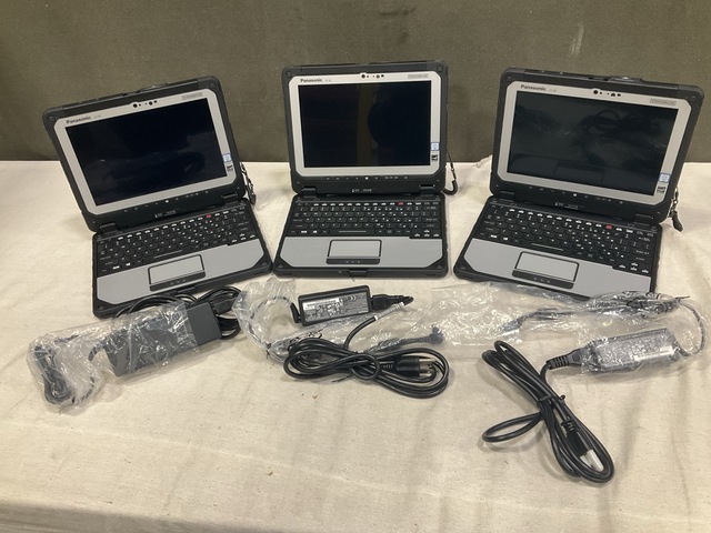(3) New/Unused Panasonic CF-20 Toughbook Laptops