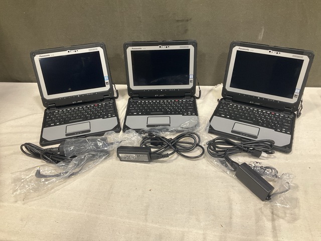 (3) New/Unused Panasonic CF-20 Toughbook Laptops