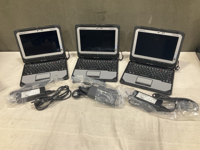 (3) New/Unused Panasonic CF-20 Toughbook Laptops