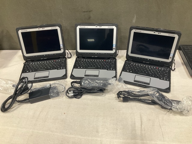 (3) New/Unused Panasonic CF-20 Toughbook Laptops