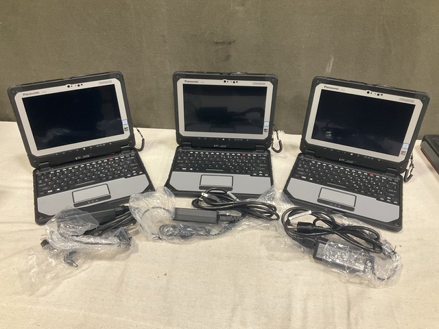 (3) New/Unused Panasonic CF-20 Toughbook Laptops