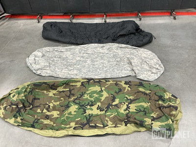 (7) Sleeping Bags, (3) Bivy Covers & Assorted Items