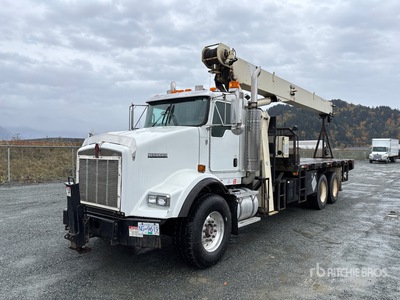 National 800D 46000 lb Straight Boom on 2007 Kenworth T800 6x4 Crane Truck