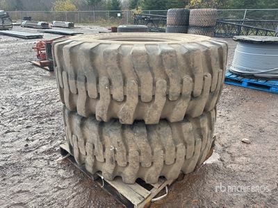 Quantity of (2) 20.5-25 إطارات المعدات