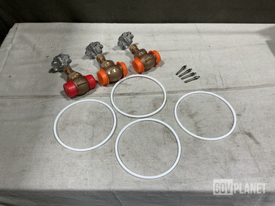 (4) Back-Up Rings, (5) Globe Valves, (18) Blind Rivets & Assorted Items
