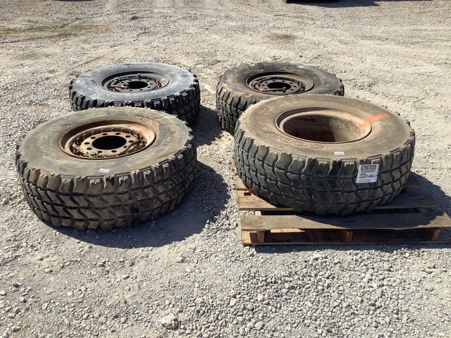 (4) Goodyear 395/85R20 Tires w/Wheels