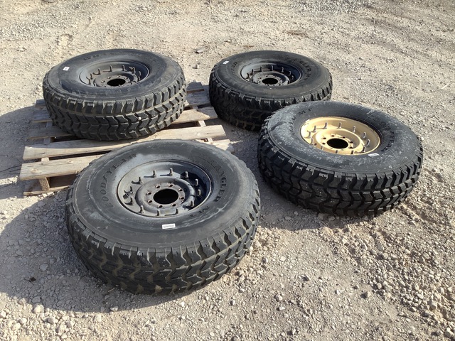 (4) Goodyear 37 x 12.50R16.5 Tires w/Wheels