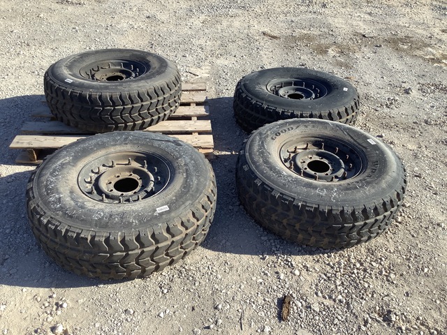 (4) Goodyear 37/12.50R16.5LT Tires w/Wheels