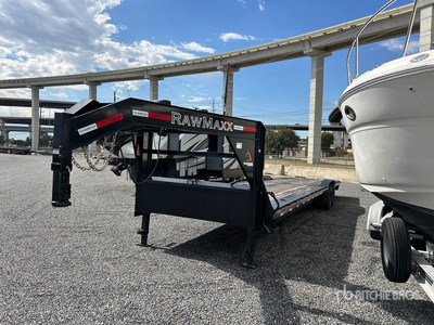 2024 RawMaxx LDX-36-27K 36 ft T/A Gooseneck Flatbed Trailer
