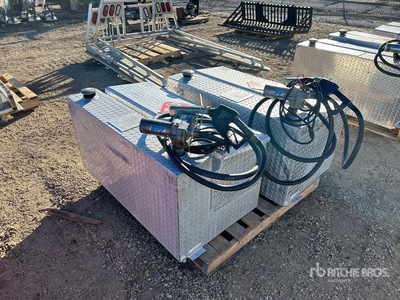 Quantity of (2) Aluminum Diamond Plate Fuel Tool Box