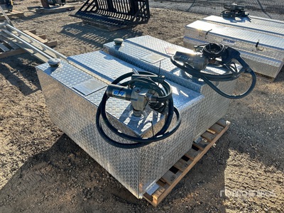 Quantity of (2) Aluminum Diamond Plate Fuel Tool Box